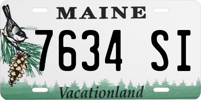 ME license plate 7634SI