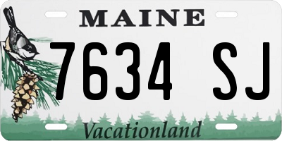 ME license plate 7634SJ