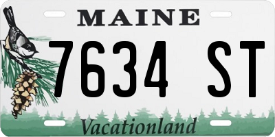 ME license plate 7634ST