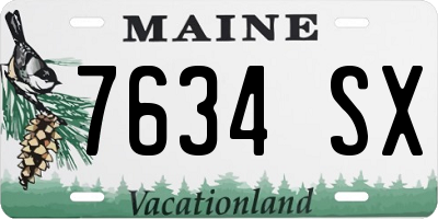 ME license plate 7634SX