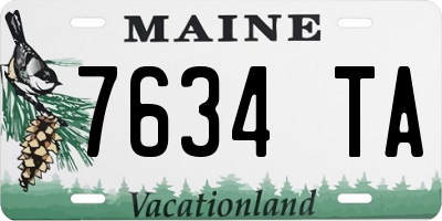 ME license plate 7634TA