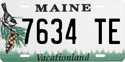 ME license plate 7634TE