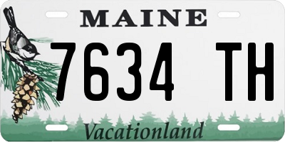 ME license plate 7634TH