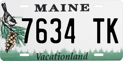 ME license plate 7634TK