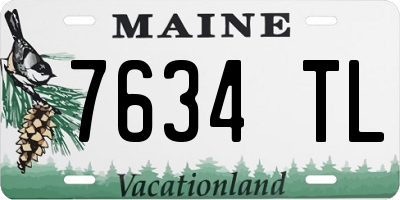 ME license plate 7634TL