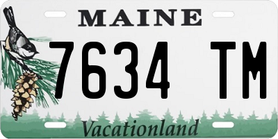 ME license plate 7634TM