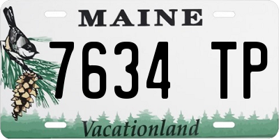 ME license plate 7634TP
