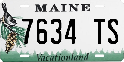 ME license plate 7634TS