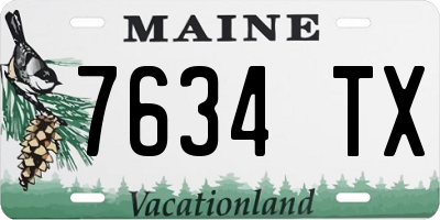 ME license plate 7634TX