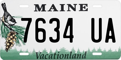 ME license plate 7634UA