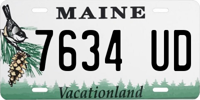 ME license plate 7634UD