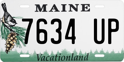 ME license plate 7634UP