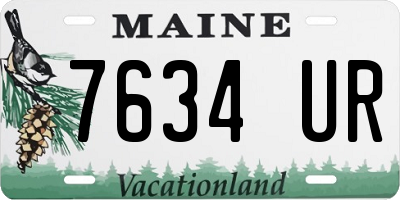 ME license plate 7634UR