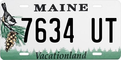ME license plate 7634UT