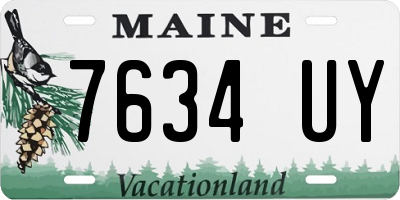 ME license plate 7634UY