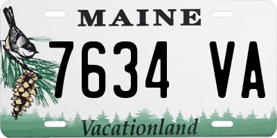 ME license plate 7634VA