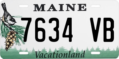ME license plate 7634VB