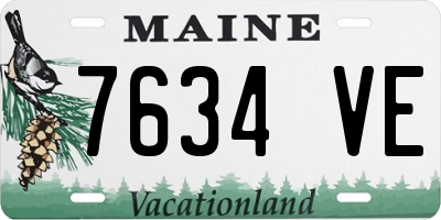 ME license plate 7634VE