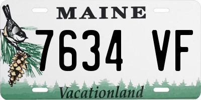 ME license plate 7634VF