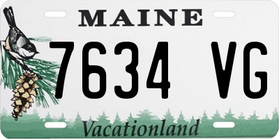 ME license plate 7634VG