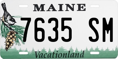 ME license plate 7635SM
