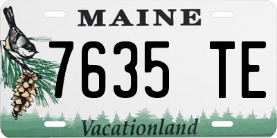 ME license plate 7635TE
