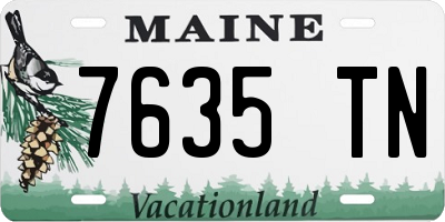 ME license plate 7635TN