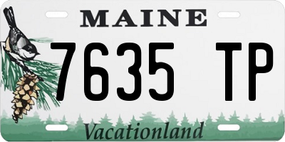 ME license plate 7635TP