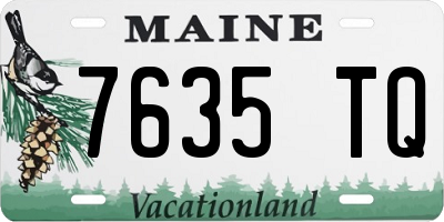 ME license plate 7635TQ