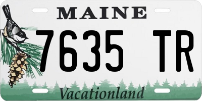 ME license plate 7635TR