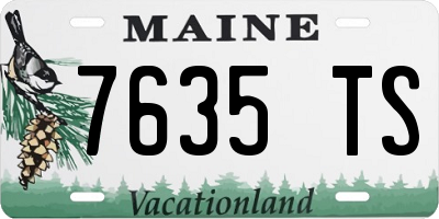 ME license plate 7635TS