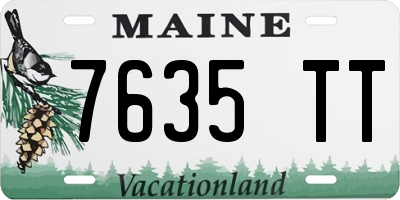 ME license plate 7635TT