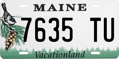 ME license plate 7635TU