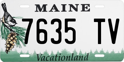 ME license plate 7635TV
