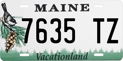 ME license plate 7635TZ