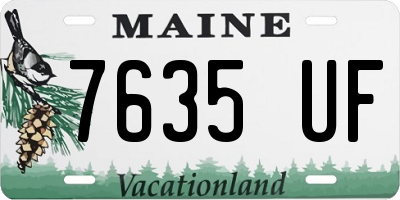 ME license plate 7635UF