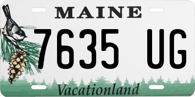 ME license plate 7635UG