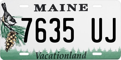 ME license plate 7635UJ