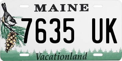 ME license plate 7635UK