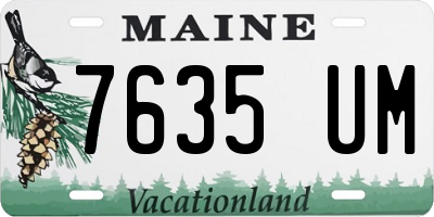 ME license plate 7635UM