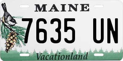 ME license plate 7635UN