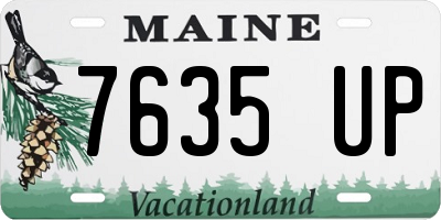 ME license plate 7635UP