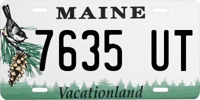 ME license plate 7635UT