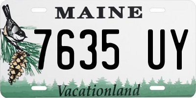 ME license plate 7635UY