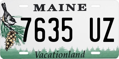 ME license plate 7635UZ
