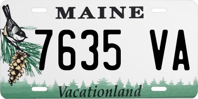 ME license plate 7635VA