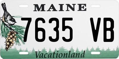 ME license plate 7635VB