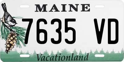 ME license plate 7635VD