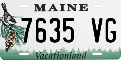 ME license plate 7635VG