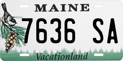 ME license plate 7636SA